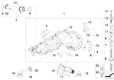 E91 318d N47 Touring / Engine/  Intake Manifold Agr Without Flap Control