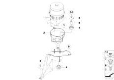 E93 335i N54 Cabrio / Steering/  Oil Reservoir Components Active Steering