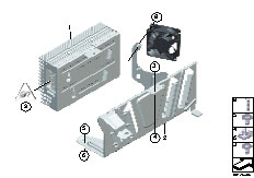 F01 750i N63 Sedan / Audio Navigation Electronic Systems/  Amplifier Bracket