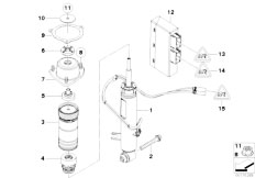 E70 X5 4.8i N62N SAV / Rear Axle Spring Strut Rear Edc Control Unit-2