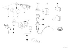 Z3 Z3 1.8 M43 Roadster / Vehicle Electrical System/  Various Switches-4
