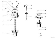 E12 520 M10 Sedan / Fuel Preparation System/  Piston With Diaphragm