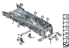 F01 740i N54 Sedan / Vehicle Trim Carrier Centre Console