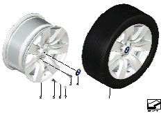 F01 750i N63 Sedan / Wheels/  Bmw La Wheel Star Spoke 251