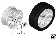 F02 730Ld N57 Sedan / Wheels/  Bmw La Wheel Double Spoke 253