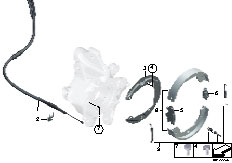 F01 750i N63 Sedan / Brakes/  Parking Brake Brake Shoes