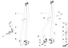 E71 X6 50iX N63 SAC / Restraint System And Accessories/  Safety Belt Front