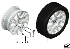 F01 750i N63 Sedan / Wheels/  Bmw La Wheel Double Spoke 238 18