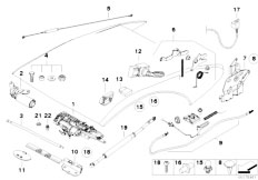 E64 M6 S85 Cabrio / Sliding Roof Folding Top Folding Top Mounting Parts