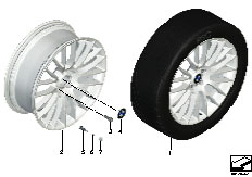 F01 750i N63 Sedan / Wheels/  Bmw Lm Rad Kreuzspeiche 312