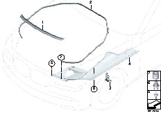 F02 750Li N63 Sedan / Bodywork/  Bonnet Seal