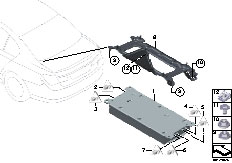 F01 730d N57 Sedan / Communication Systems Single Parts Sa 633 Trunk