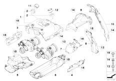 F02 750Li N63 Sedan / Engine/  Turbocharger Heat Protection