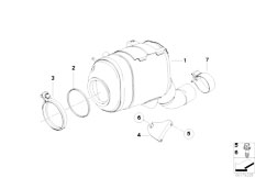 E92 330d N57 Coupe / Exhaust System Catalyser Diesel Particulate Filter