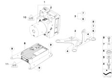 F01 730d N57 Sedan / Brakes/  Hydro Unit Dsc Control Unit Fastening