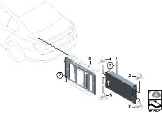 F02 740Li N54 Sedan / Communication Systems Single Parts Opt Sa 644 Lugg Comp Usb