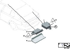 F01 740i N54 Sedan / Communication Systems/  Single Parts Telephone Aerial