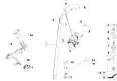 E88 125i N52N Cabrio / Restraint System And Accessories/  Safety Belt Front