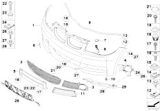 E82 135i N54 Coupe / Vehicle Trim/  M Front Bumper Trim Panel