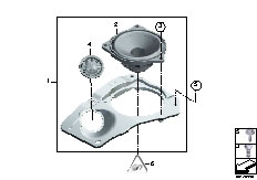 F02 730Ld N57 Sedan / Audio Navigation Electronic Systems/  Single Parts F Package Shelf Hi Fi System