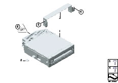 F01 730d N57 Sedan / Audio Navigation Electronic Systems/  Dvd Changer Bracket