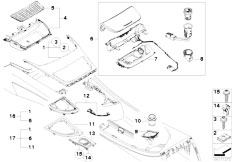 E88 120i N46N Cabrio / Vehicle Trim/  Mounting Parts Centre Console