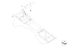 E92 330xd M57N2 Coupe / Individual Equipment/  Individual Cover Rear Console
