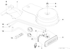 E36 M3 3.2 S50 Sedan / Fuel Supply Activated Carbon Container Tubing