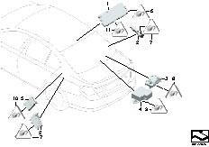 F01 730d N57 Sedan / Audio Navigation Electronic Systems/  Single Parts F Antenna Diversity