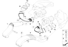 E71 X6 50iX N63 SAC / Fuel Preparation System Air Duct