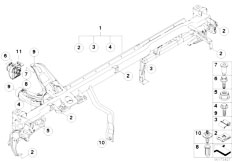 E88 120i N46N Cabrio / Vehicle Trim/  Carrier Instrument Panel