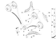 E71 X6 50iX N63 SAC / Engine Timing Gear Timing Chain Cyl 5 8