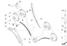 F02 750Li N63 Sedan / Engine/  Timing Gear Timing Chain Cyl 1 4