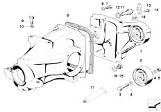 E36 316g M43 Compact / Rear Axle/  Final Drive Cover Trigger Contact