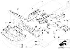 E39 523i M52 Sedan / Vehicle Trim/  Sound Insulating Front