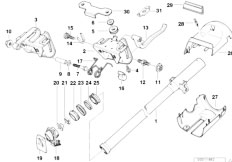 E36 318is M44 Coupe / Steering/  Vertically Adjustable Steering Column