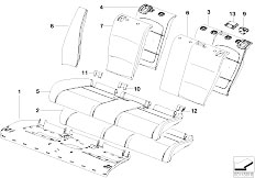 E46 325ti M54 Compact / Seats/  Through Loading Facility Seat Cover