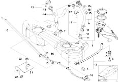 E46 325i M54 Touring / Fuel Supply/  Fuel Tank Attaching Parts