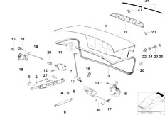 E36 320i M52 Cabrio / Bodywork/  Trunk Lid Closing System