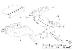 E85 Z4 3.0i M54 Roadster / Exhaust System Exhaust Manifold With Catalyst