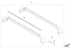 F02 730Ld N57 Sedan / Universal Accessories Roof Rack Systems-2