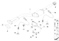 E85 Z4 2.0i N46 Roadster / Exhaust System Front Silencer