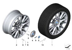 F01 750i N63 Sedan / Wheels/  Bmw La Wheel Individual V Spoke 228