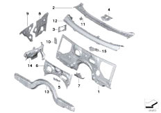 F01 750i N63 Sedan / Bodywork Splash Wall Parts