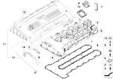 E93 325i N53 Cabrio / Engine/  Cylinder Head Cover
