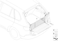 E70 X5 4.8i N62N SAV / Vehicle Trim/  Luggage Net