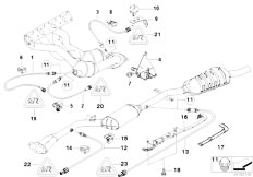 E46 316i N46 Sedan / Exhaust System/  Lambda Probe Fixings