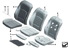 F02 730Ld N57 Sedan / Seats/  Upholstery Parts For Front Seat