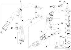 E71 X6 35iX N54 SAC / Fuel Preparation System Charge Air Duct