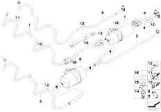 E65 760i N73 Sedan / Fuel Supply/  Fuel Pipes And Fuel Filters